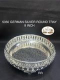 5350 German Silver Round Tray 9 Inch