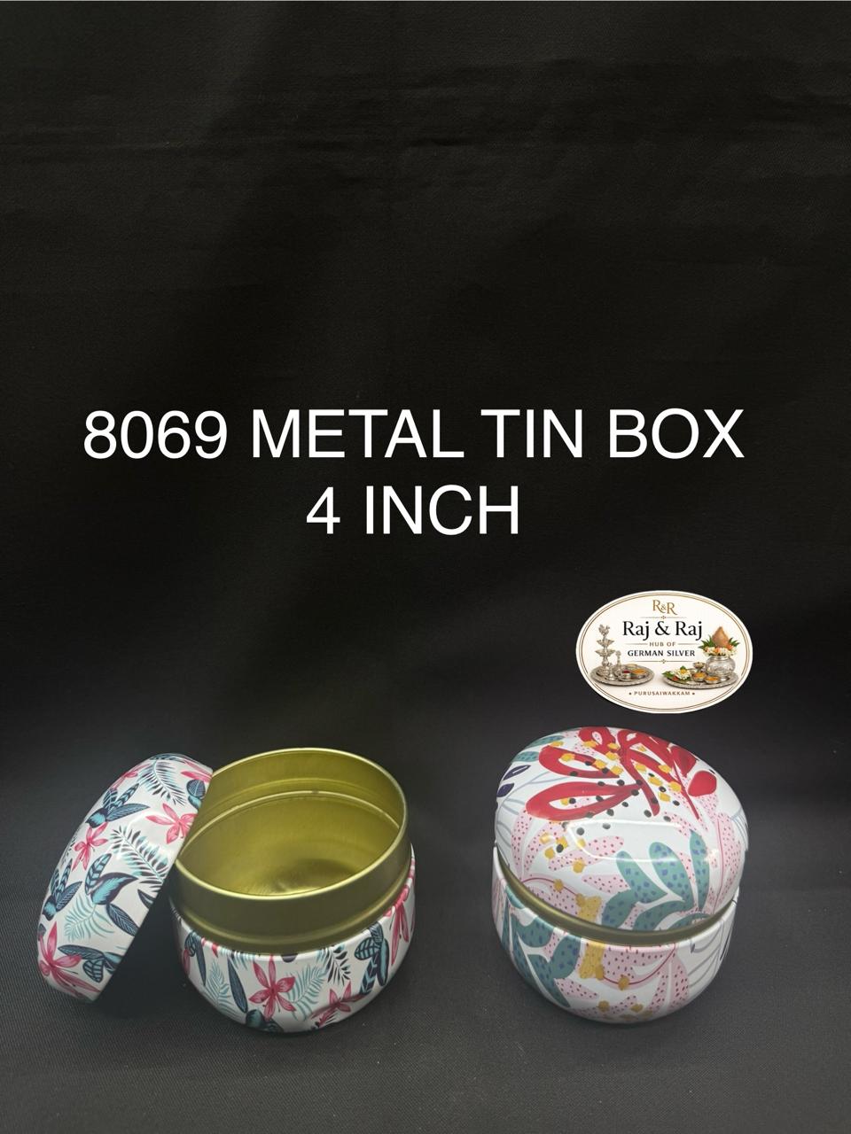 8069 Metal Tin Box  4 Inch
