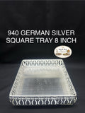 940 German Silver Square Tray 8 Inch