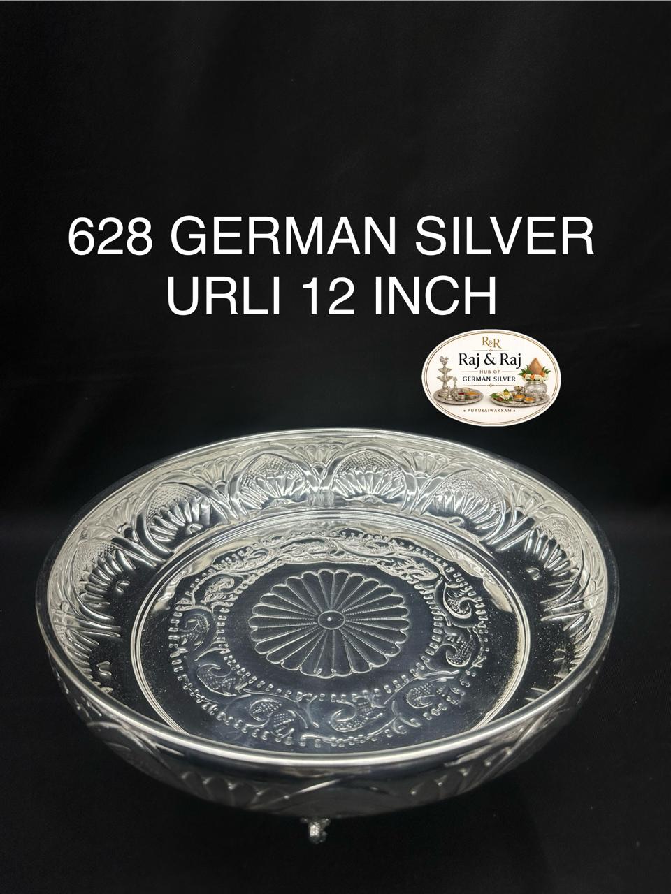 628 German Silver Urli 12 Inch