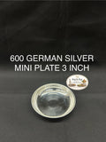 600 German Silver Mini Plate 3 Inch