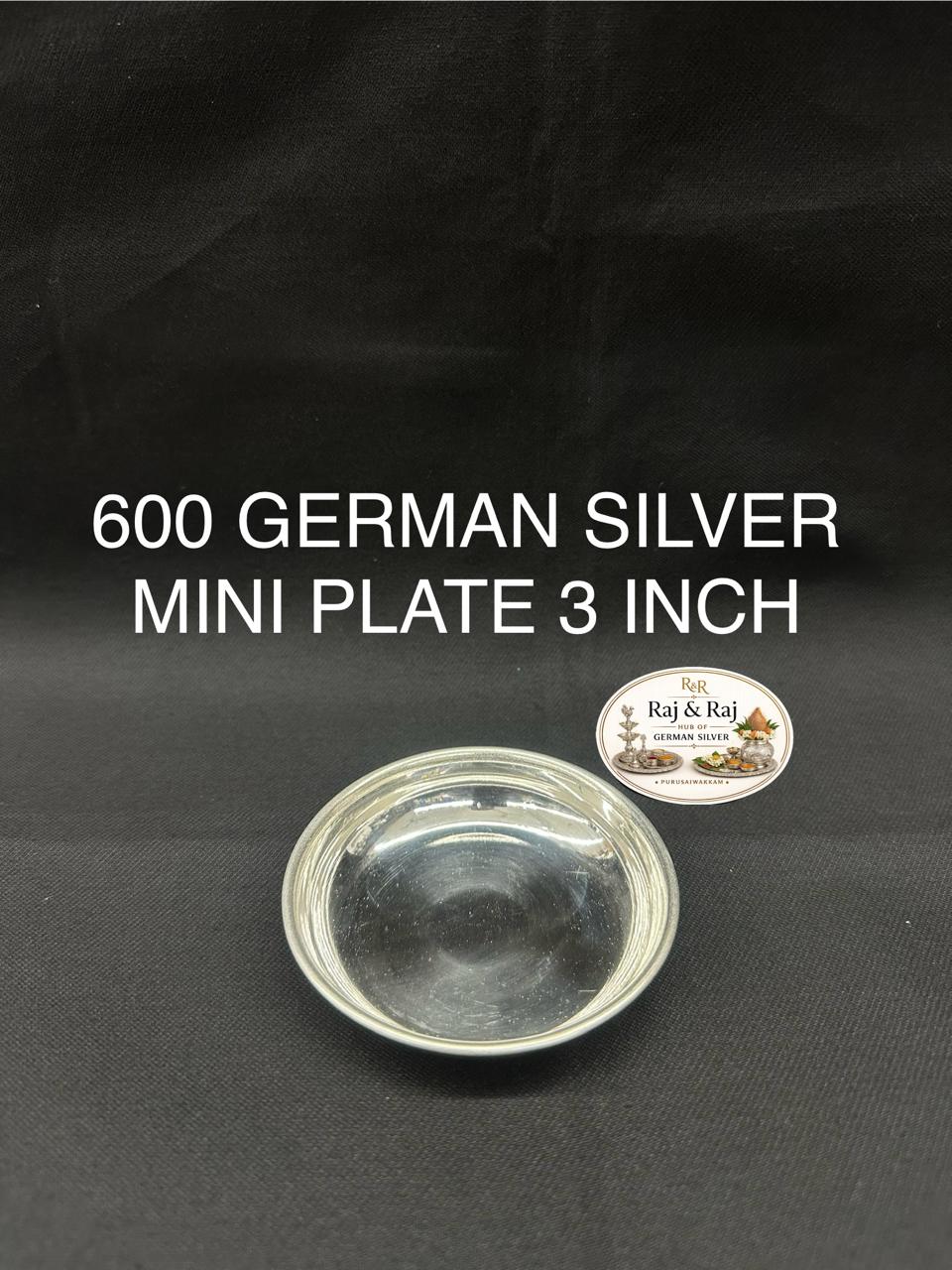 600 German Silver Mini Plate 3 Inch