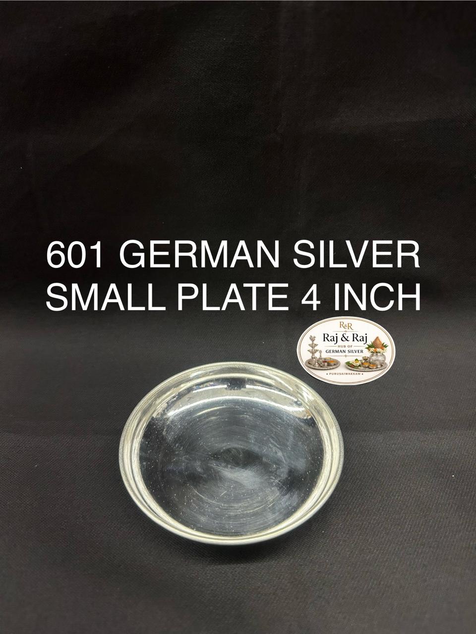 601 German Silver Small Plate 4 Inch