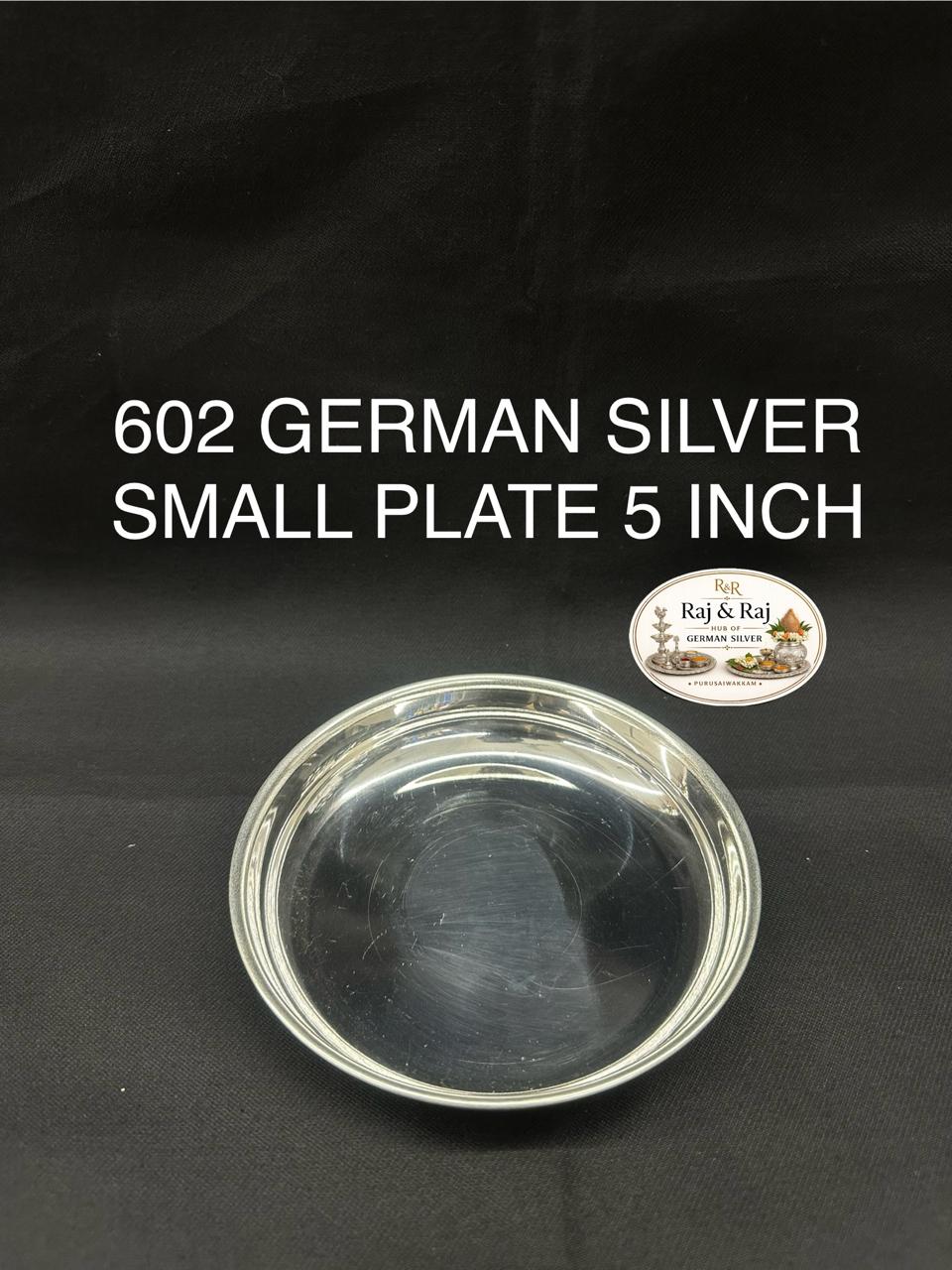 602 German Silver Small Plate 5 Inch