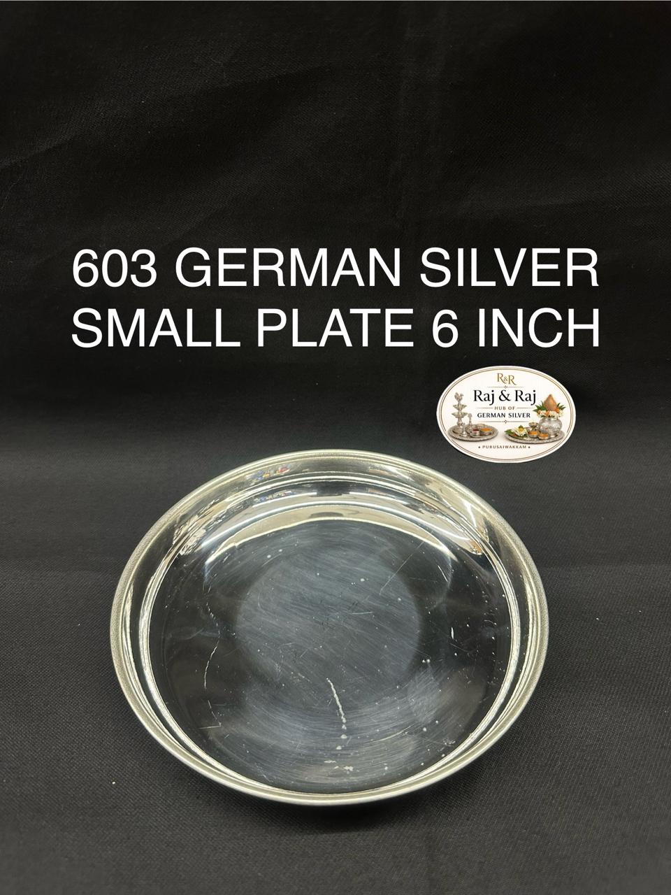 603 German Silver Small Plate 6 Inch