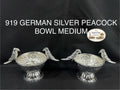 919 German Silver Antique Peacock Bowl