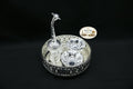 German Silver Nelangu Set 8 Inch