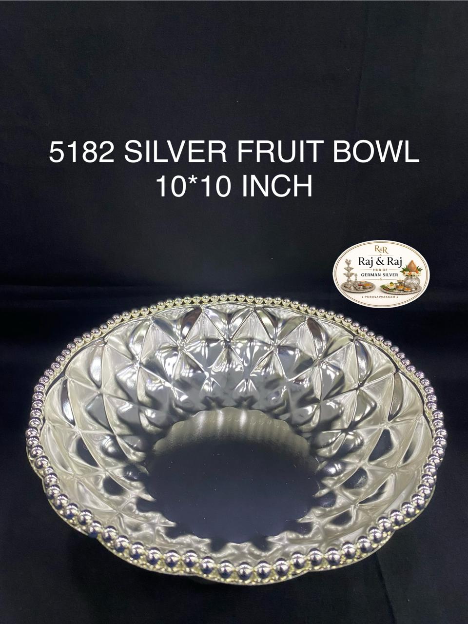 5182 German Silver Round Bowl 10*10 Inch
