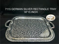 7115 German Silver Rectangle Tray 18*15 Inch