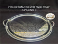 7116 German Silver Oval Tray 18*14 Inch
