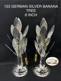 123 German Silver Banana Tree 8 Inch Pair