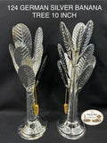 124 German Silver Banana Tree 10 Inch Pair