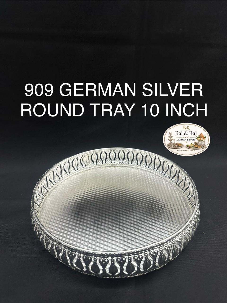 907 German Silver Tray 10 Inch