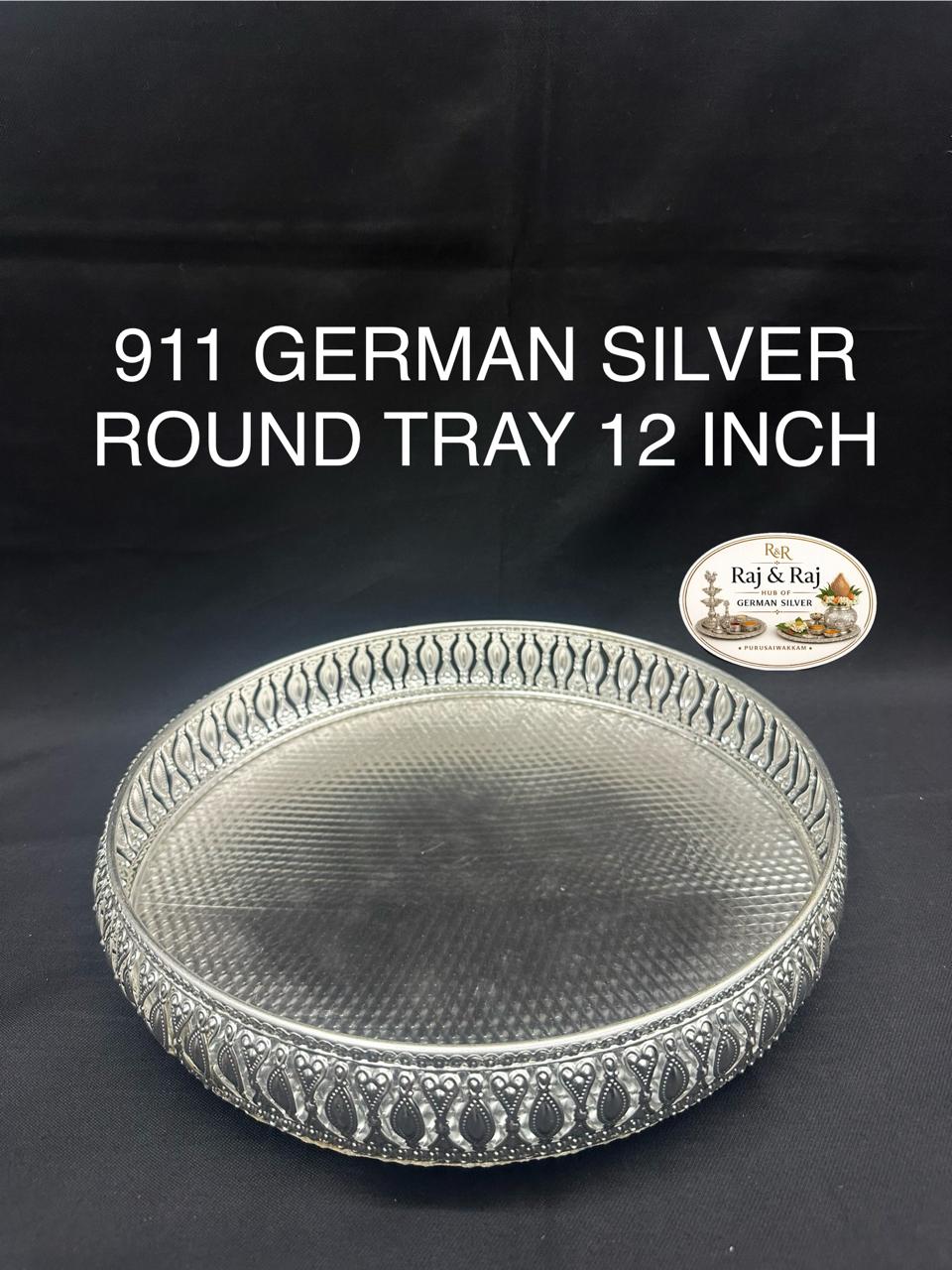911 German Silver Tray 12 Inch