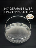 947 German Silver Hnadle Tray 8 Inch