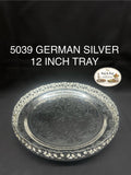 5039 German Silver Round Tray 12 Inch