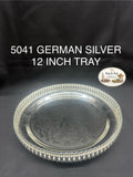 5041 German Silver Round Tray 12 Inch
