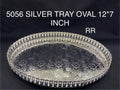5056 German Silver Oval Tray 12*7 Inch