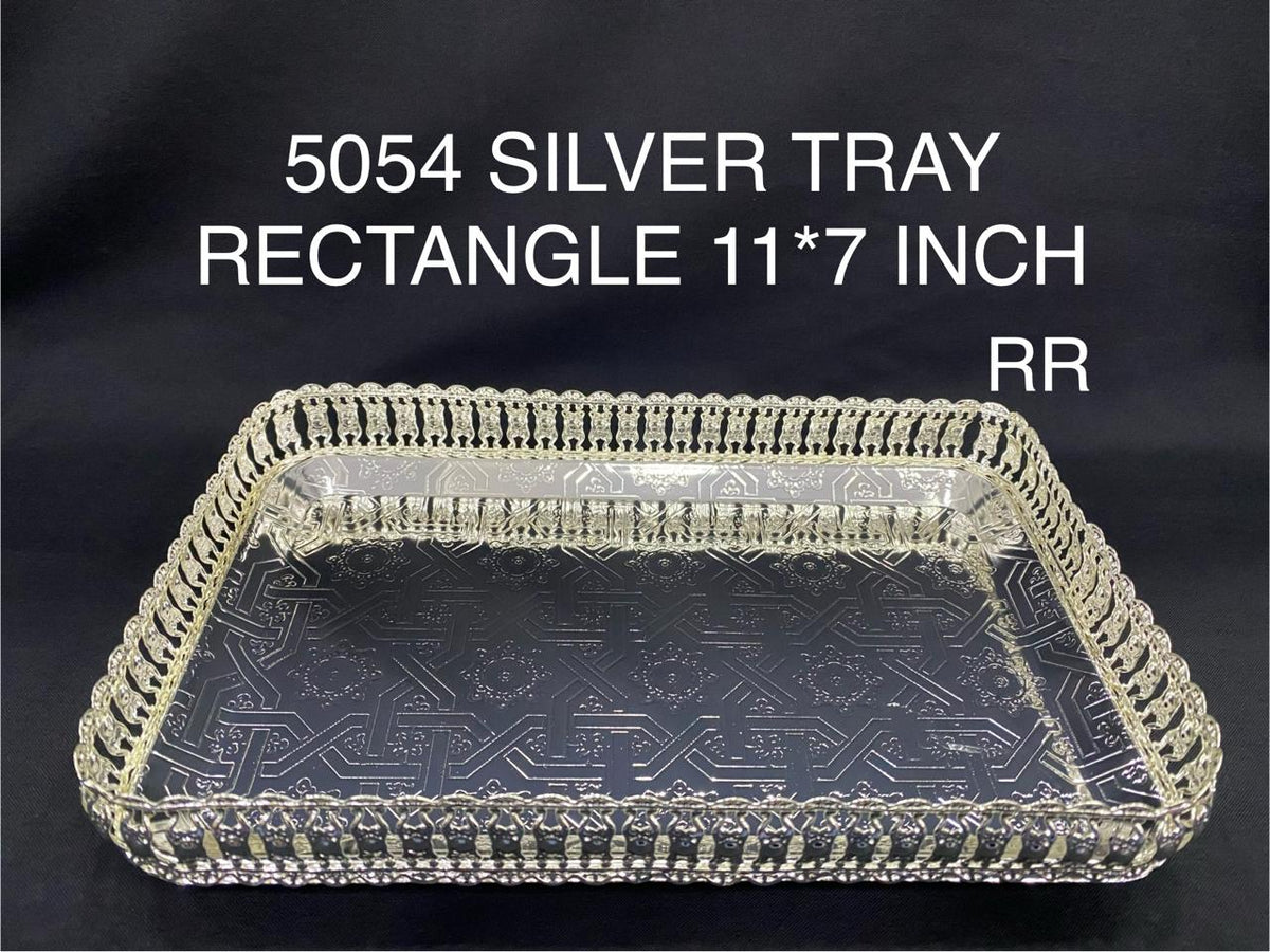 5054 German Silver Rectangle Tray 11*7 Inch