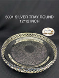 5001 German Silver Round Tray 12 Inch
