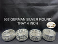 938 German Silver Round Tray 4 Inch Assorted Design