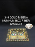 345 Gold Meena Kumkum Box Fiber Small Assorted design