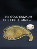 345 Gold Kumkum Box Fiber Small Assorted design