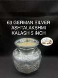63 German Silver Ashtalakshmi Kalash 5 Inch