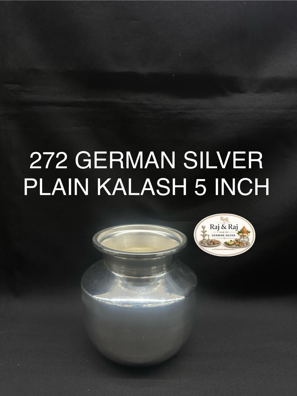272 German Silver Plain Kalash 5 inch