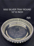 Handcrafted German Silver Round Pooja Plate – 10 Inch
