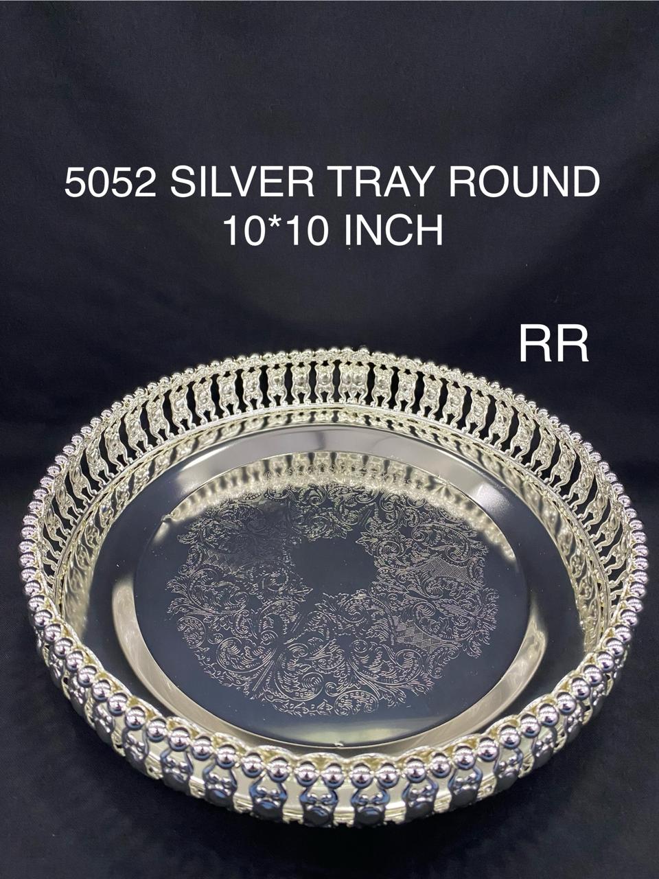Handcrafted German Silver Round Pooja Plate – 10 Inch