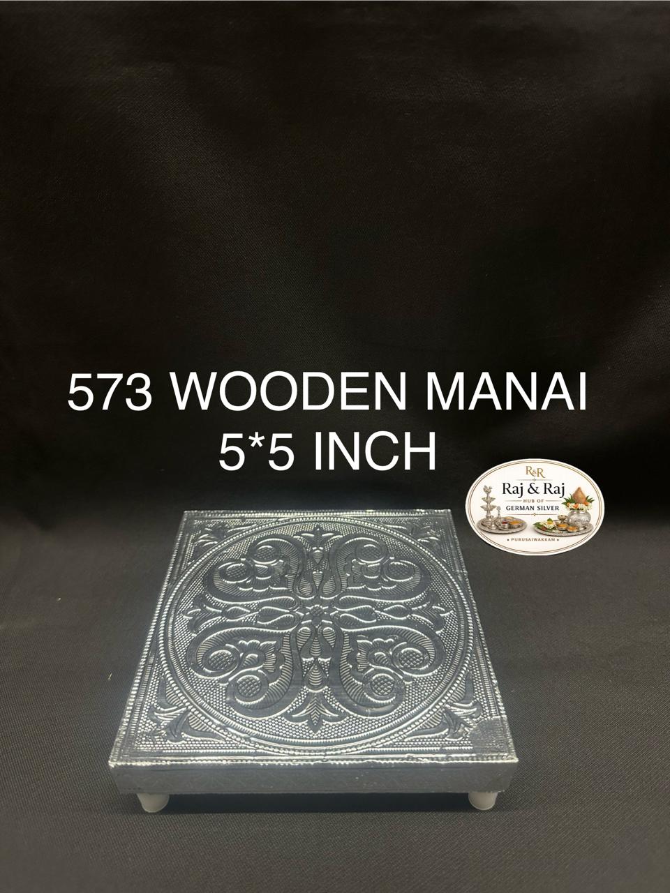 Wooden Manai Square Pooja Platform – 5x5 Inch | Puja Seat