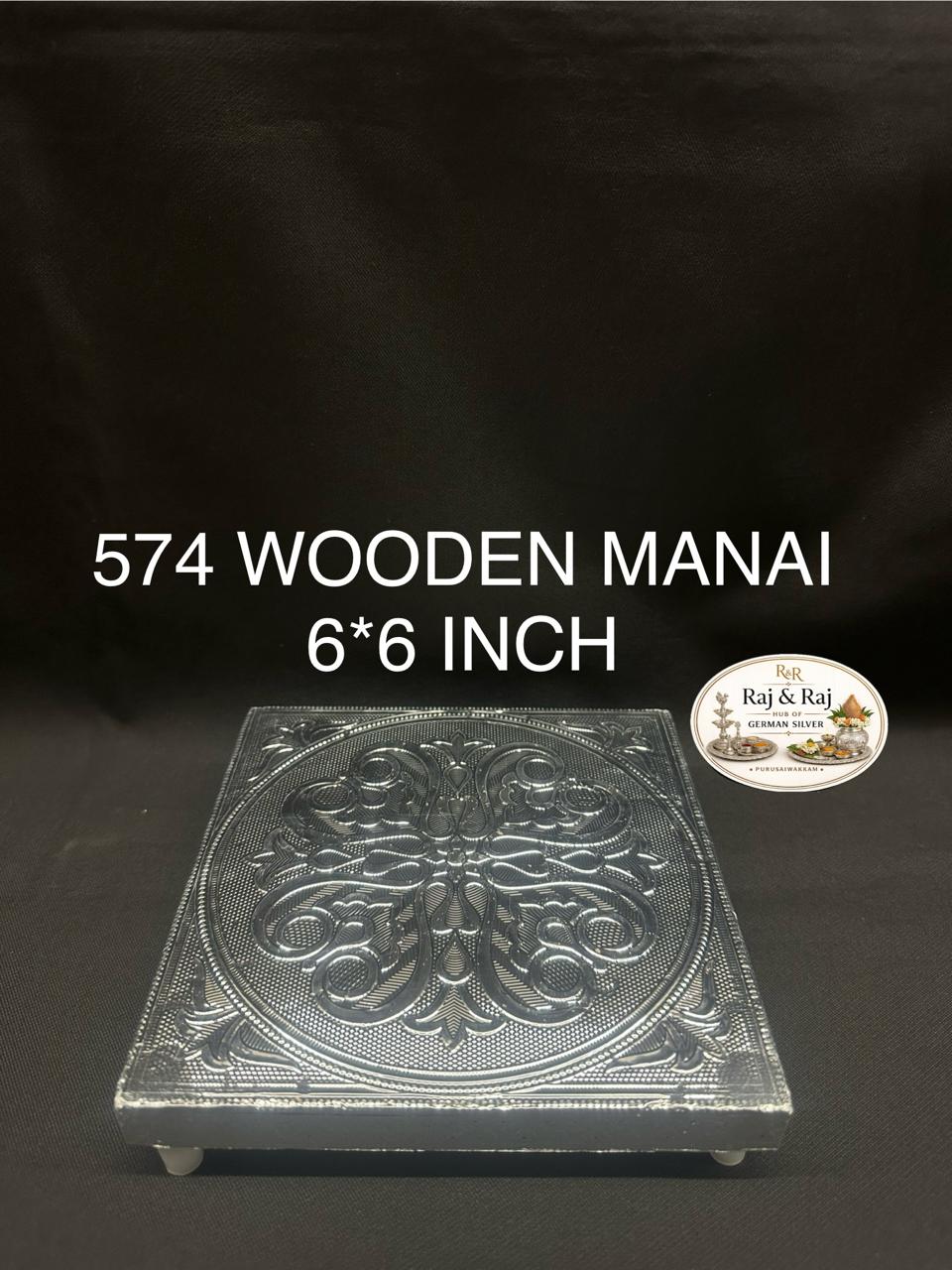 Wooden Manai Square Pooja Platform – 6x6 Inch | Puja Seat