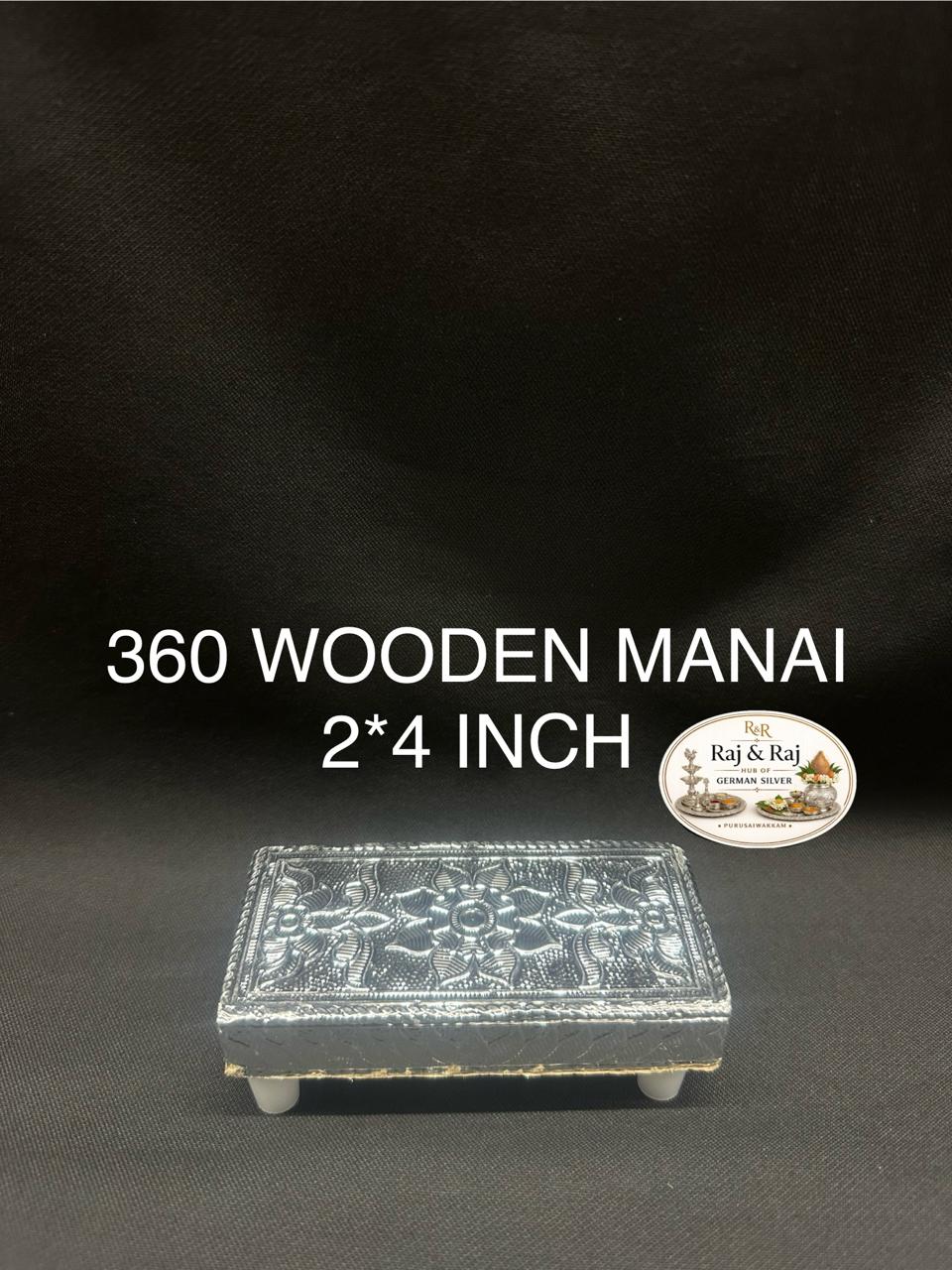 Wooden Manai Pooja Platform – 2x4 Inch Rectangle | Puja Seat