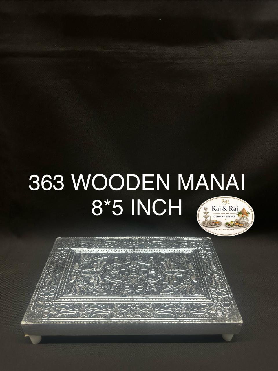 Wooden Manai Pooja Platform – 8x5 Inch Rectangle | Puja Seat