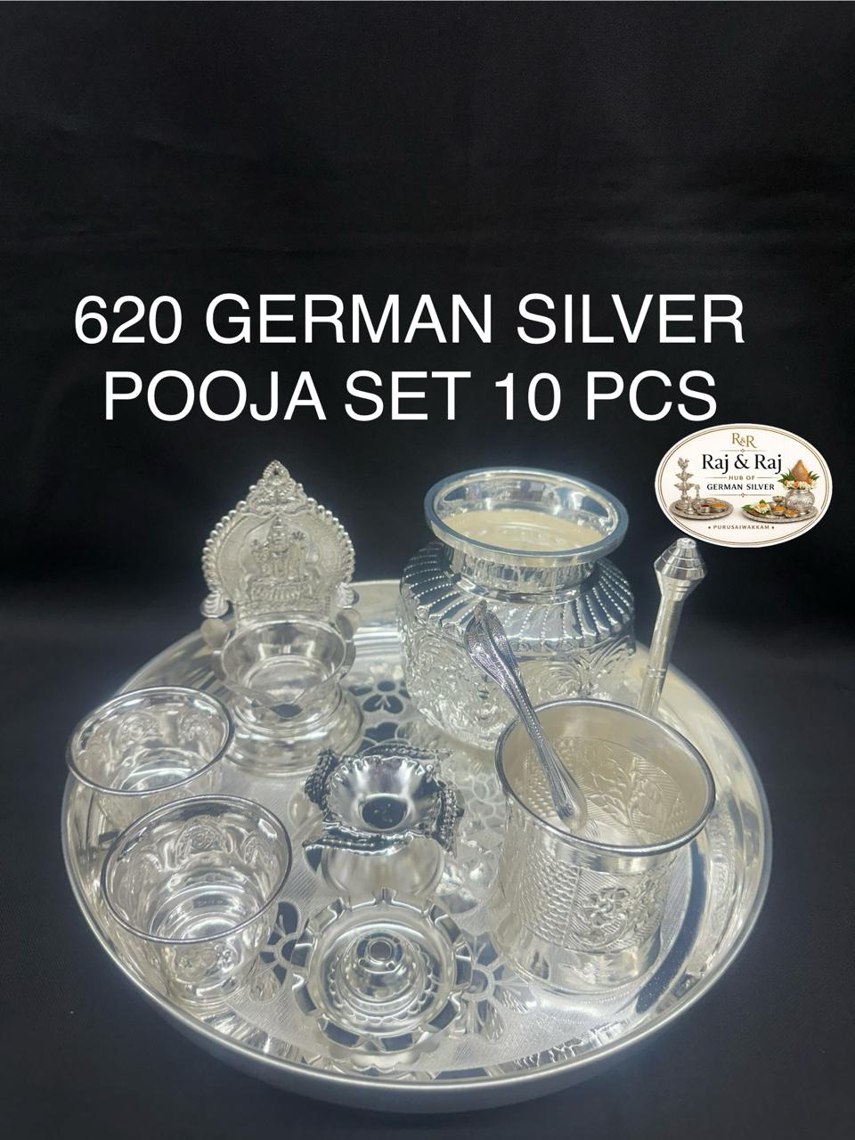 10 Pcs Pooja Set 10 Inch
