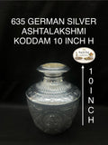 635 German Silver Ashtalakshmi Koddam 10 Inch
