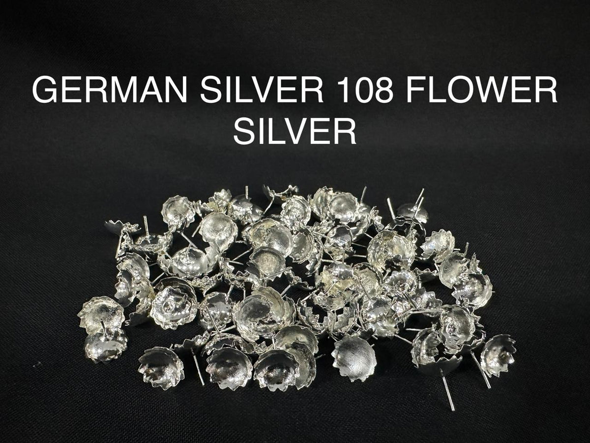 108 German Silver Flowers (Silver)