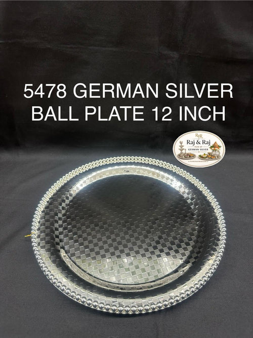 5479 German silver ball plate 10 inch