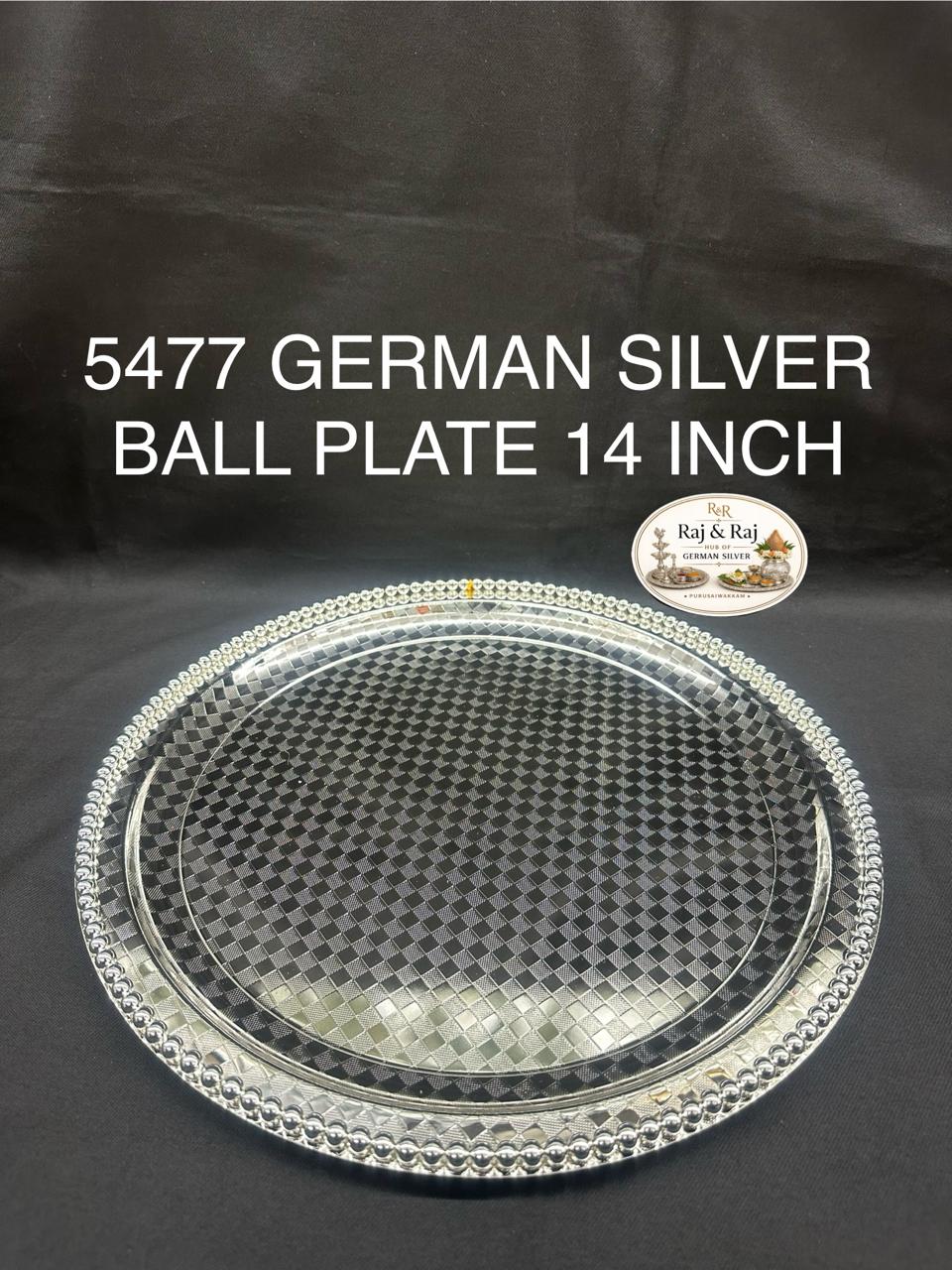 5479 German silver ball plate 10 inch