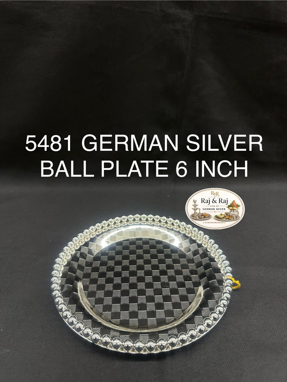 5479 German silver ball plate 10 inch